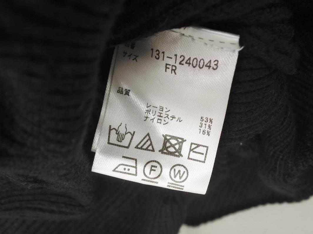 FREE*S MART свободный z mart с высоким воротником вязаный свитер sizeFR/ чёрный *# * fjc3 женский 