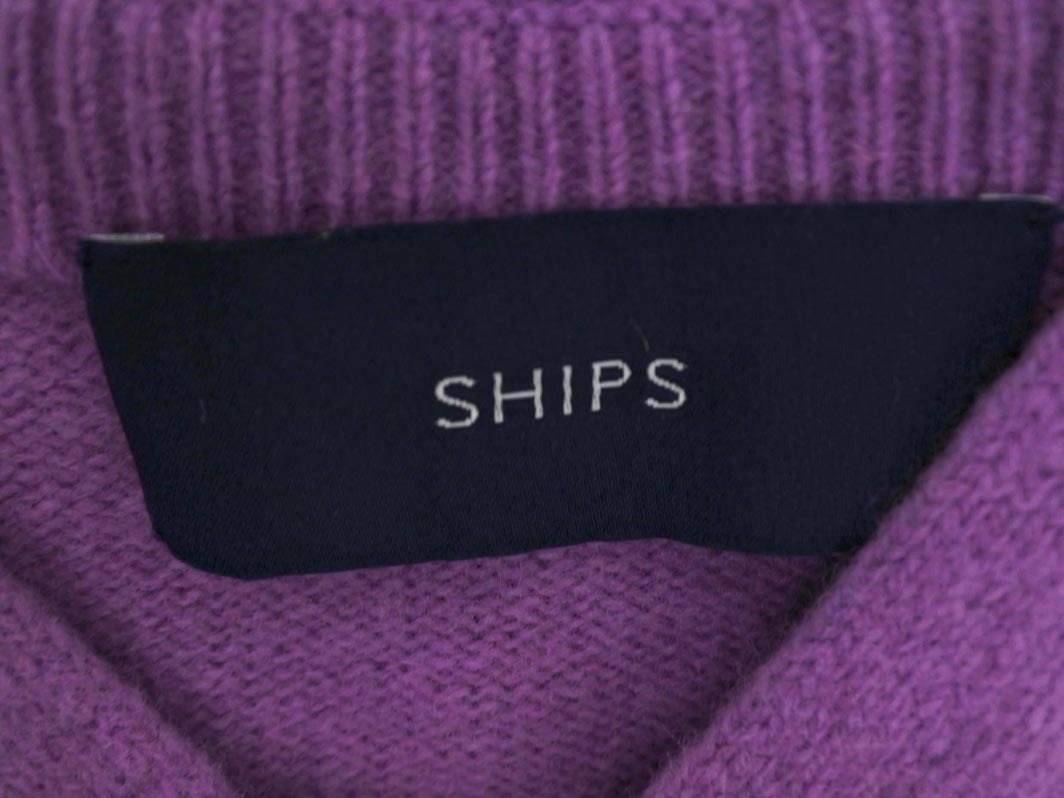 SHIPS シップス ウール混 Vネック ニット セーター ラベンダー ◇■ ☆ fjc4 レディース_画像4