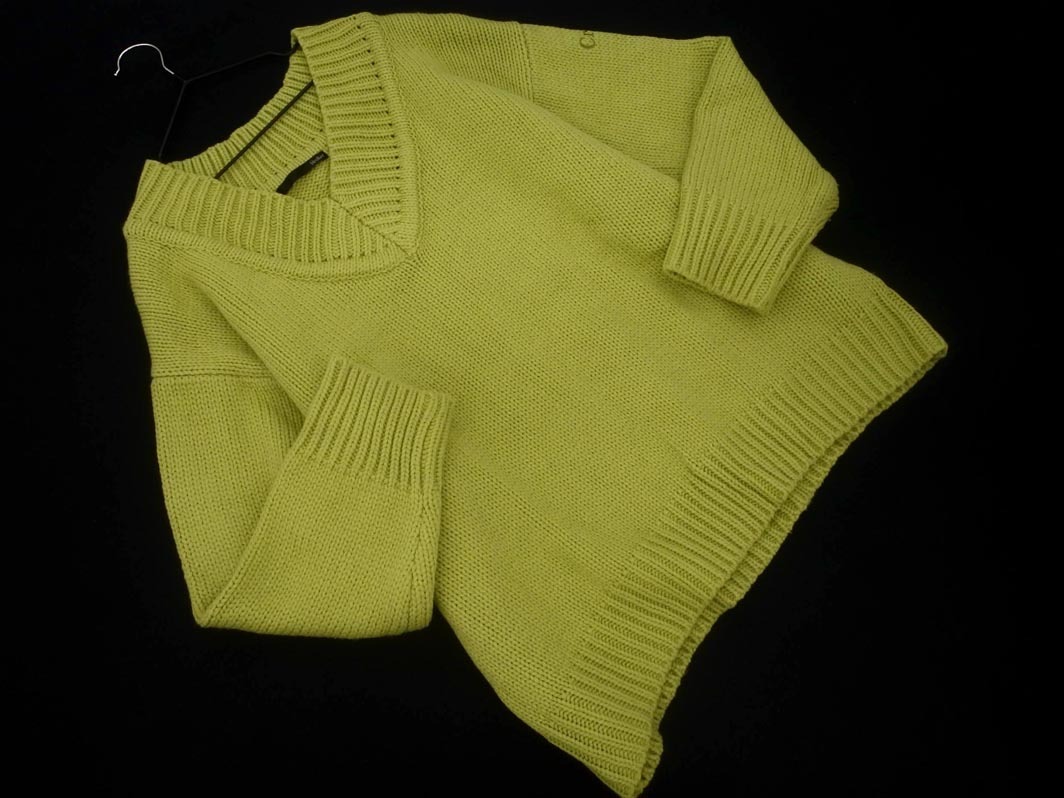 Heather ヘザー Vネック ニット セーター sizeF/黄緑 ◇■ ☆ fjc3 レディース_画像1