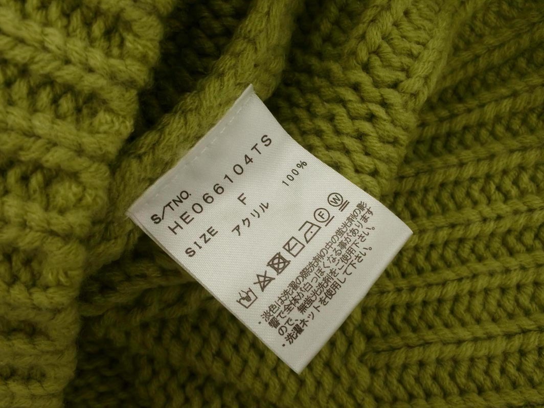 Heather ヘザー Vネック ニット セーター sizeF/黄緑 ◇■ ☆ fjc3 レディース_画像5