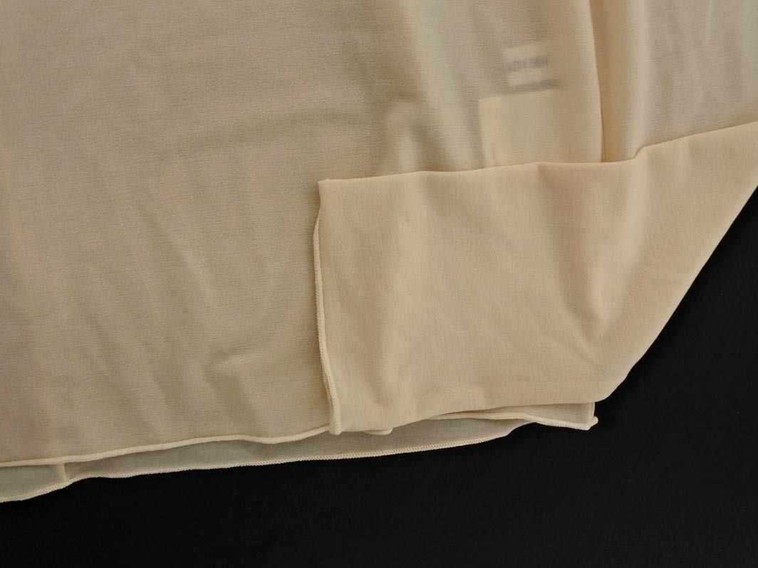 ナチュラルビューティーベーシック メロウフリル タートルネック シアー カットソー sizeF/ベージュ ◇■ ☆ fjc4 レディース_画像2