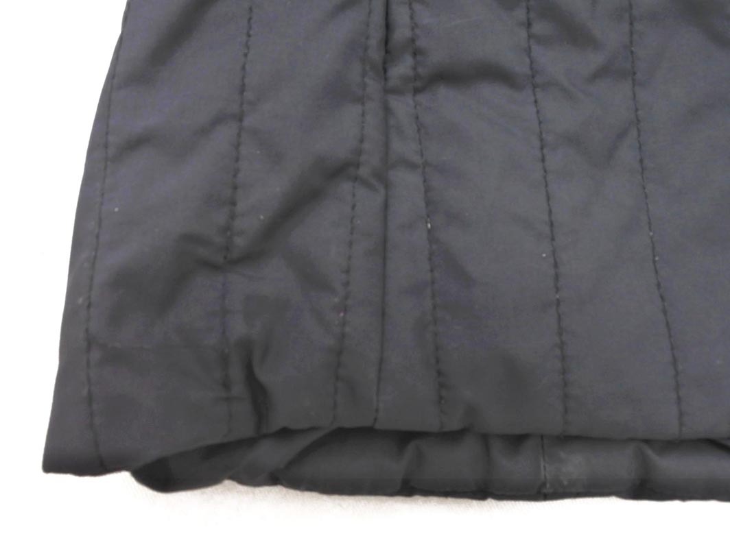 HARRISS ハリス ラビットファー ジップアップ キルティング ジャケット 黒 ◇■ ☆ fjc3 レディース_画像2