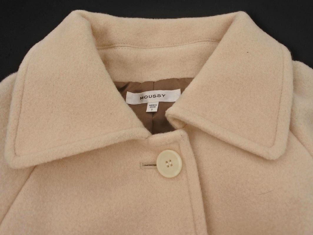 MOUSSY マウジー ウール混 ロング コート size1/クリーム ◇■ ☆ fjc3 レディース_画像2