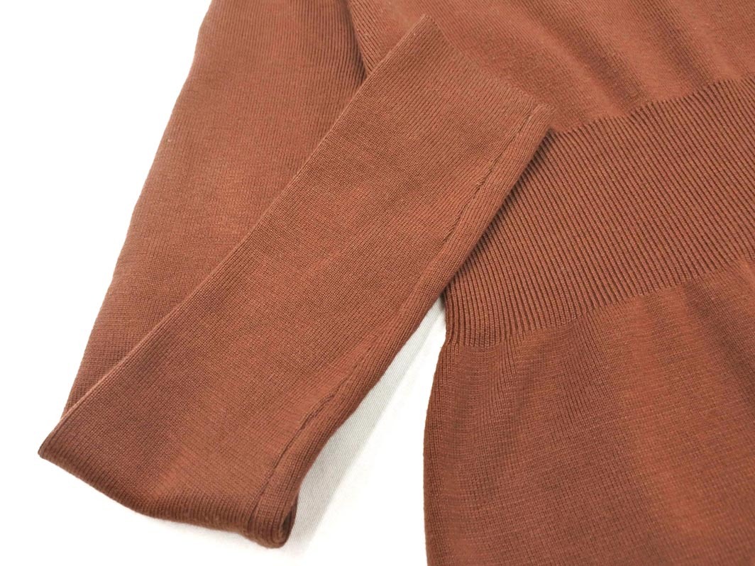 rienda リエンダ ニット ドッキング ワンピース sizeF/茶xボルドー ◇■ ☆ fjc7 レディース_画像3