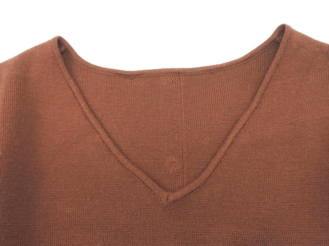 rienda リエンダ ニット ドッキング ワンピース sizeF/茶xボルドー ◇■ ☆ fjc7 レディース_画像4