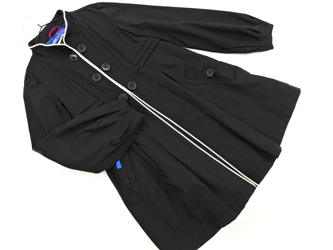 adidas アディダス スタンドカラー タック コート sizeS/黒 ◇■ ☆ fjc7 レディース_画像1