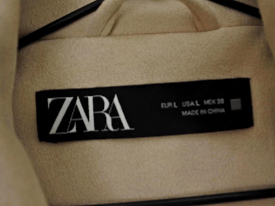 ZARA ザラ スウェード調 ロング コート sizeL/ベージュ ◇■ ☆ fjc7 レディース_画像5
