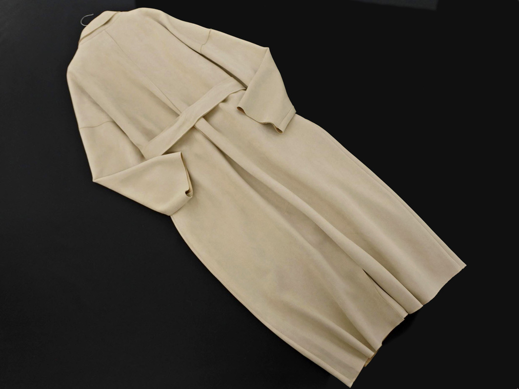 ZARA ザラ スウェード調 ロング コート sizeL/ベージュ ◇■ ☆ fjc7 レディース_画像6