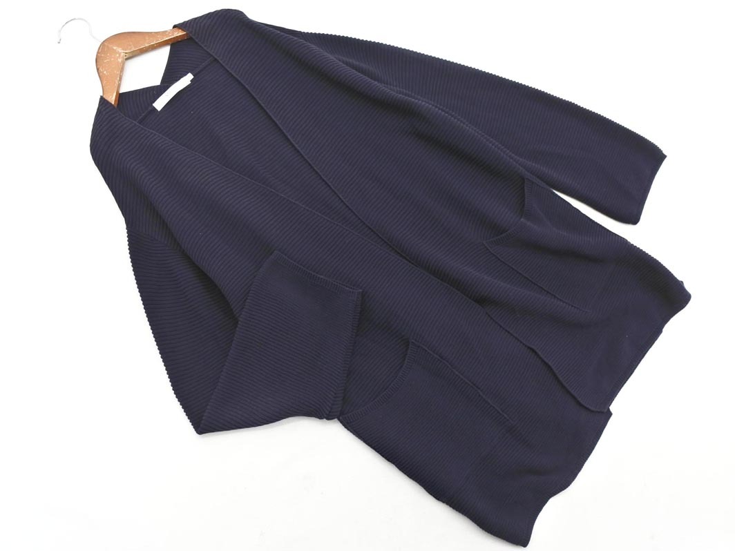 AZUL basic アズールバイマウジー ニット ショール カーディガン sizeS/紺 ◇■ ☆ fjc7 レディース_画像1
