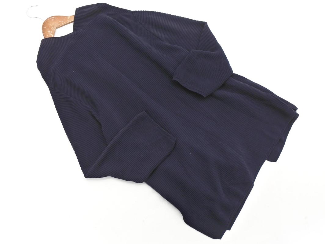 AZUL basic アズールバイマウジー ニット ショール カーディガン sizeS/紺 ◇■ ☆ fjc7 レディース_画像4