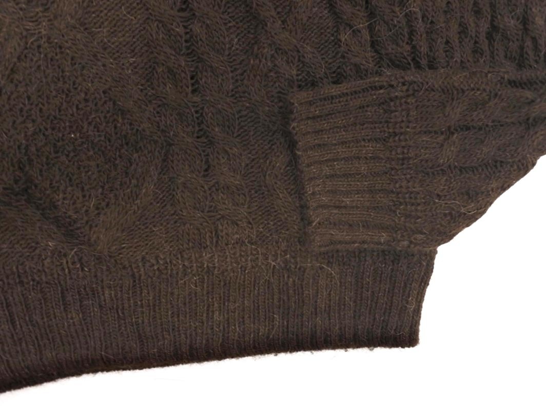 417 EDIFICE 417 エディフィス ウール混 ケーブル編み ニット セーター sizeS/ブラウン ◇■ ☆ fjc7 メンズ_画像2