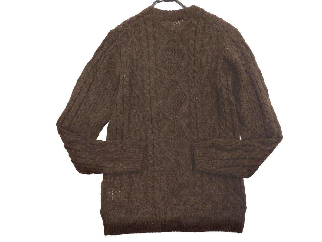 417 EDIFICE 417 エディフィス ウール混 ケーブル編み ニット セーター sizeS/ブラウン ◇■ ☆ fjc7 メンズ_画像5
