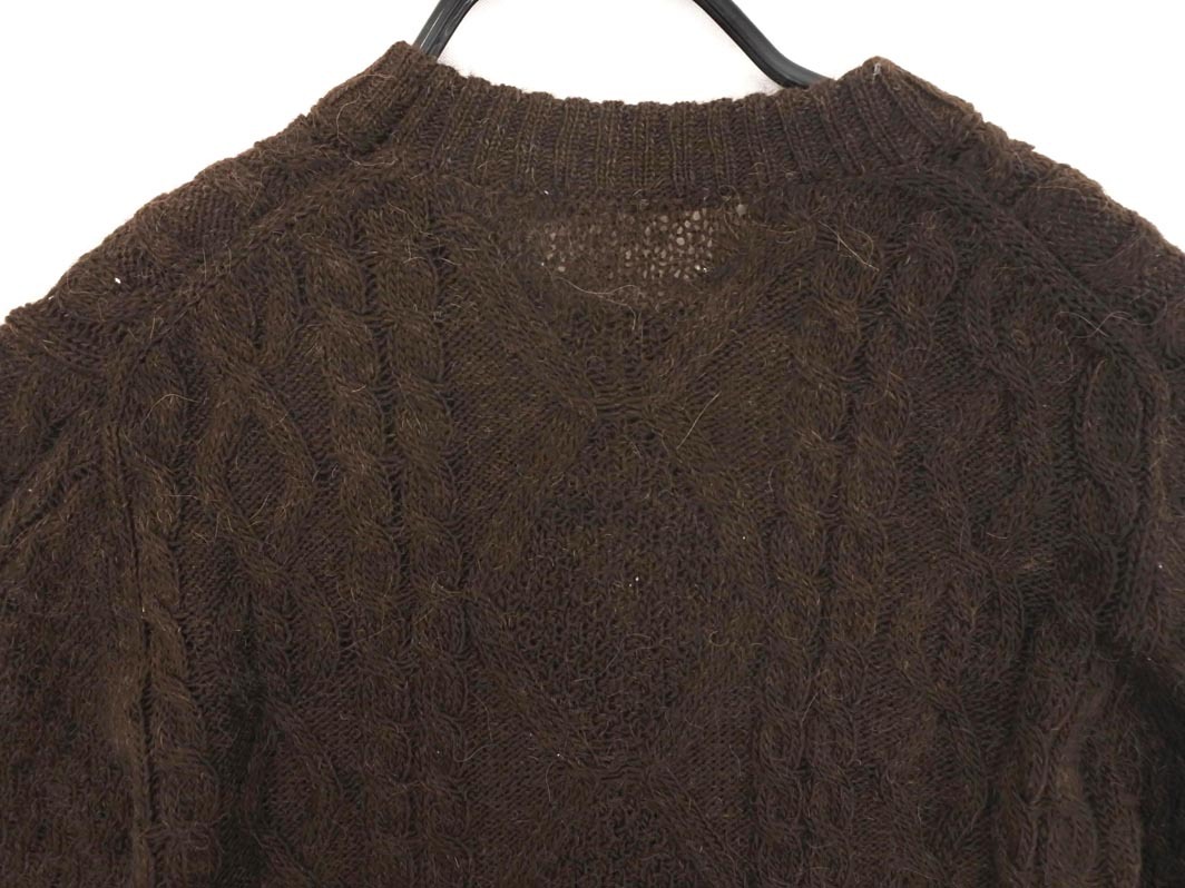 417 EDIFICE 417 エディフィス ウール混 ケーブル編み ニット セーター sizeS/ブラウン ◇■ ☆ fjc7 メンズ_画像6