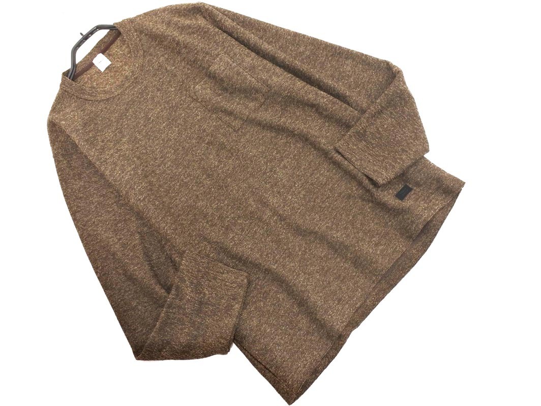 TAKEO KIKUCHI タケオキクチ ウール混 カットソー size2/こげ茶 ◇■ ☆ fjc7 メンズ_画像1