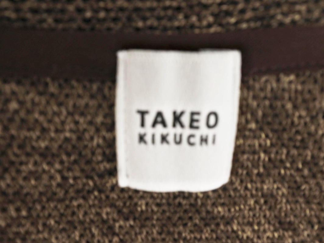 TAKEO KIKUCHI タケオキクチ ウール混 カットソー size2/こげ茶 ◇■ ☆ fjc7 メンズ_画像4