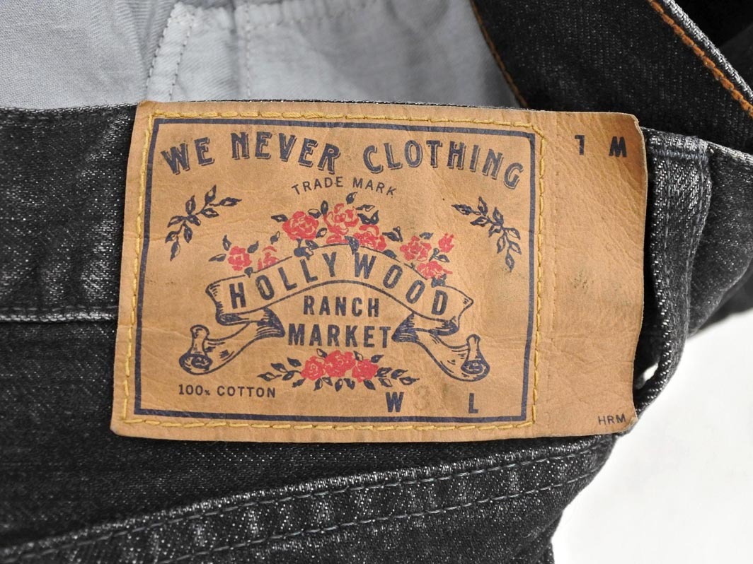 HOLLYWOOD RANCH MARKET ハリウッドランチマーケット ストレート デニムパンツ size31/黒 ■■ ☆ fjc7 メンズ_画像5