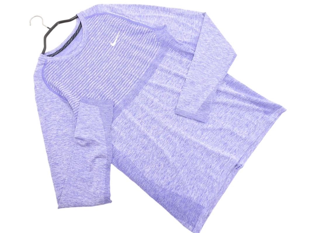 ネコポスOK NIKE ナイキ ロゴ トレーニングウェア カットソー sizeL/青紫 ■■ ☆ fjc7 メンズ_画像1