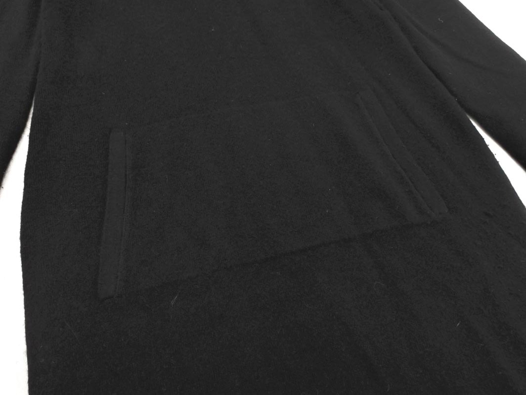 Ralph Lauren ラルフローレン カシミヤ混 フード 刺繍 ニット ワンピース sizeM/黒 ◇■ ☆ fjc7 レディース_画像4