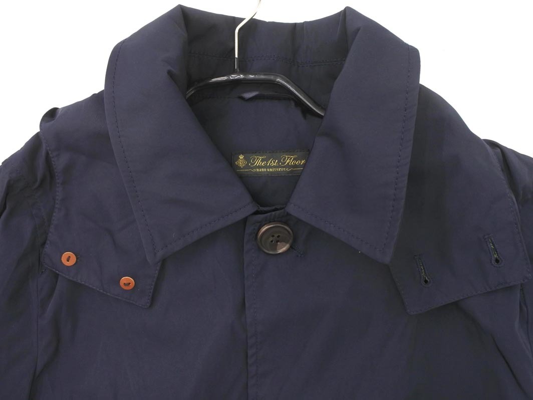 nano universe ナノユニバース フード 付き ステンカラー コート size44/紺 ◇■ ☆ fjc7 メンズ_画像5