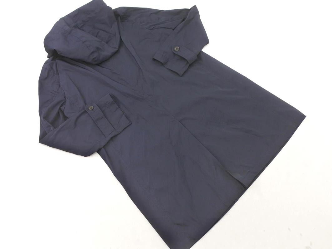 nano universe ナノユニバース フード 付き ステンカラー コート size44/紺 ◇■ ☆ fjc7 メンズ_画像6