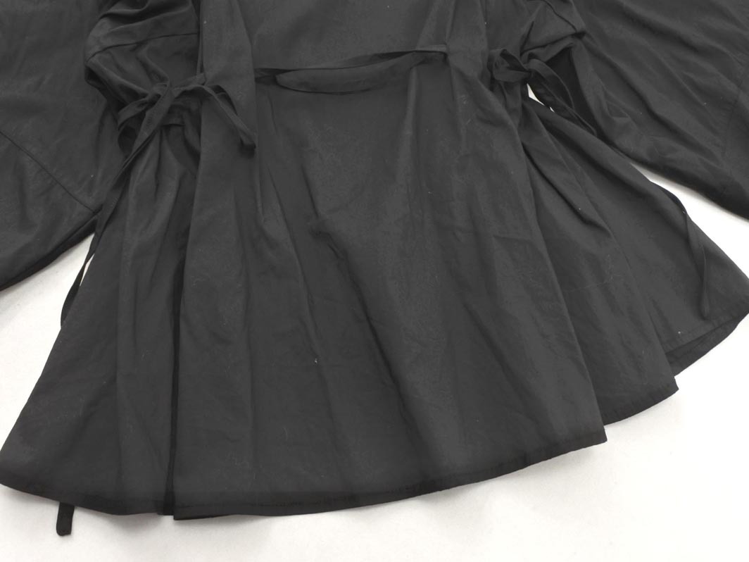 JEANASIS Jeanasis объем рукав лента имеется туника рубашка sizeF/ чёрный *# * fjc7 женский