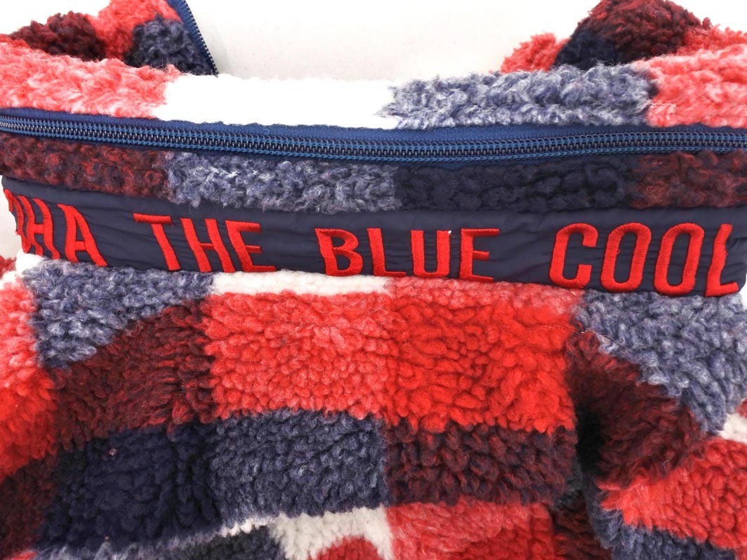 GOTCHA Gotcha боа проверка жакет sizeL/ красный x темно-синий x белый *# * fjc7 мужской 