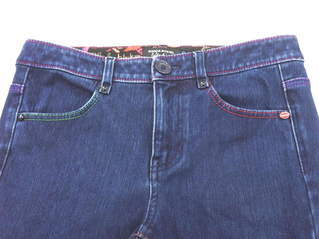 SONIA RYKIEL ソニアリキエル ストレッチ スキニー デニムパンツ size40/青 ■■ ☆ fjc7 レディース_画像3