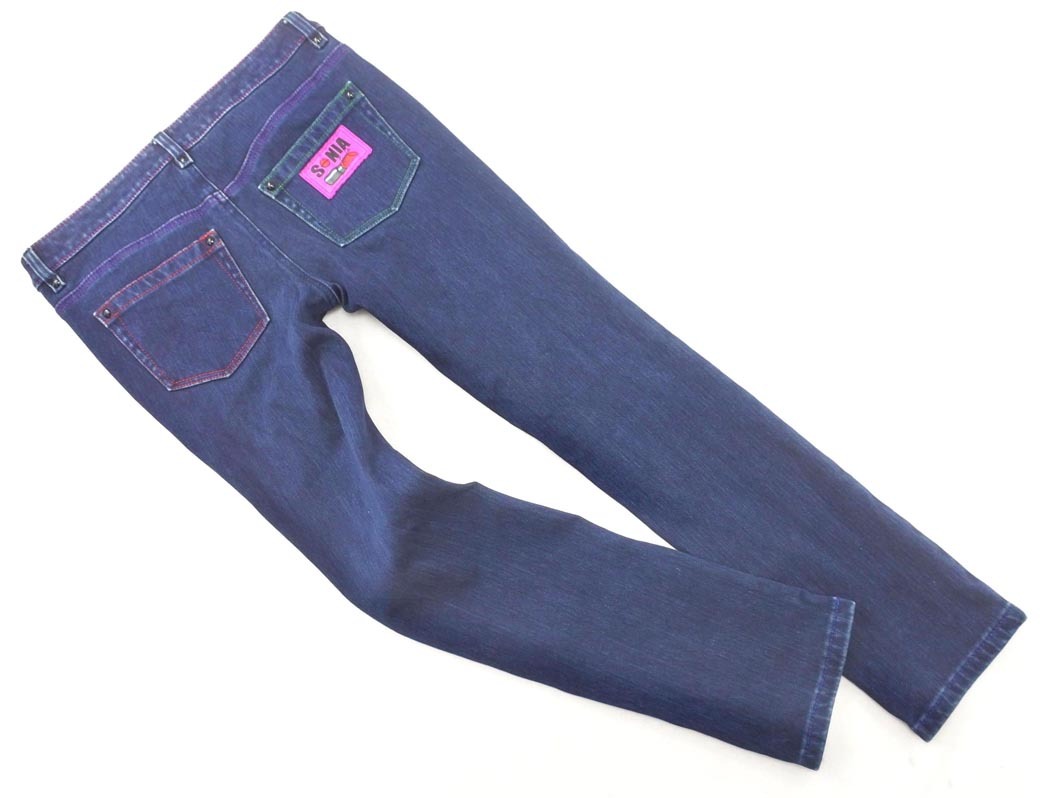 SONIA RYKIEL ソニアリキエル ストレッチ スキニー デニムパンツ size40/青 ■■ ☆ fjc7 レディース_画像4