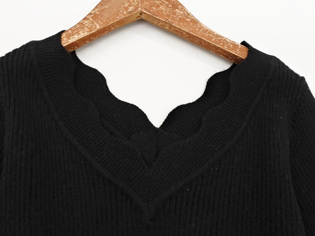 FREE*S MART свободный z mart вязаный свитер sizeF/ чёрный *# * fjc8 женский 