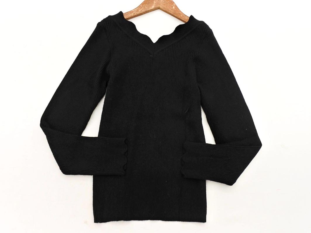 FREE*S MART свободный z mart вязаный свитер sizeF/ чёрный *# * fjc8 женский 