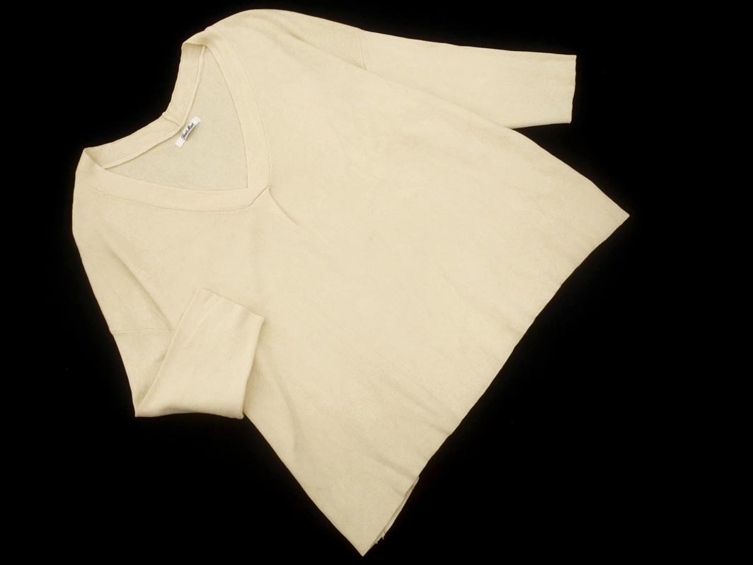 FREE*S MART свободный z mart V шея вязаный свитер sizeF/ слоновая кость *# * fjc8 женский 