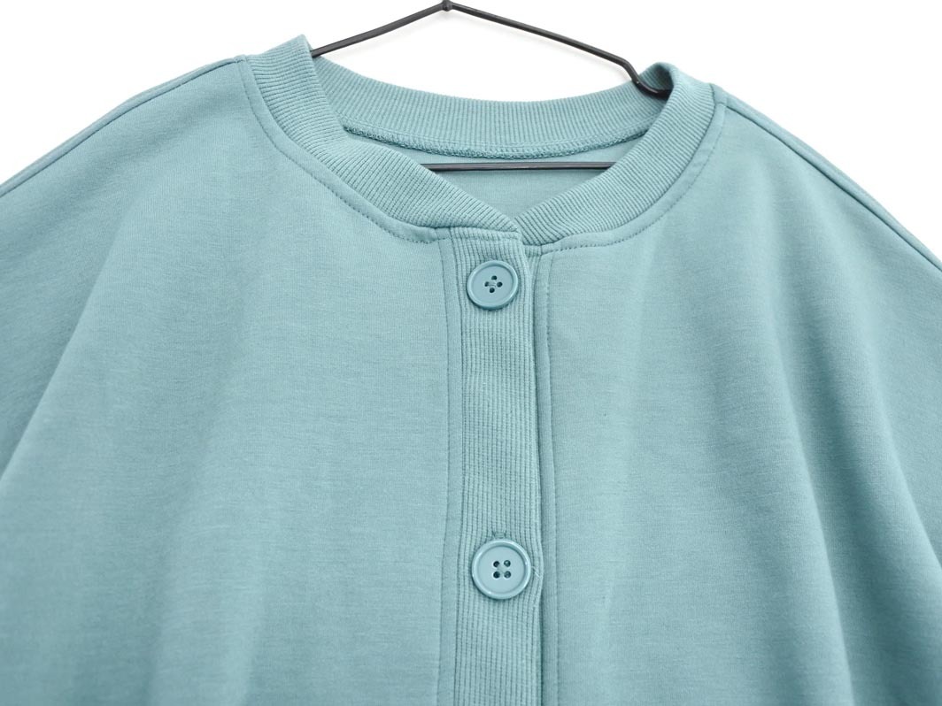 AZUL BY MOUSSY azur bai Moussy объем рукав кардиган sizeF/ зеленый *# * fjc8 женский