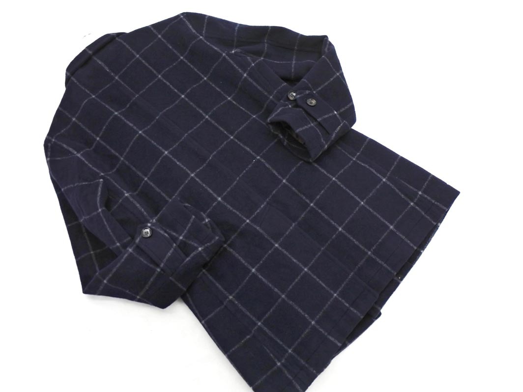 MEN’S MELROSE メンズメルローズ ウール混 キルティングライナー付き チェック コート size9/紺 ◇■ ☆ fjc8 メンズ_画像6