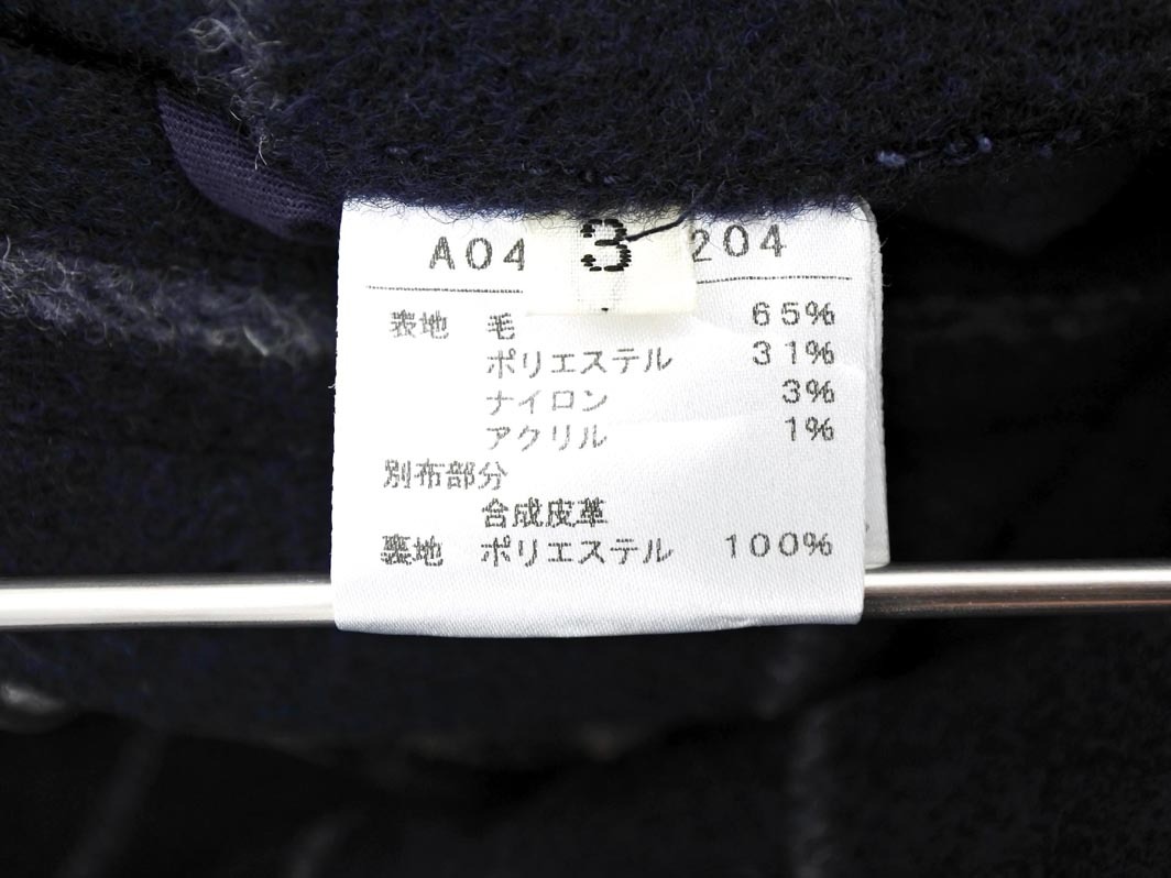 MEN’S MELROSE メンズメルローズ ウール混 キルティングライナー付き チェック コート size9/紺 ◇■ ☆ fjc8 メンズ_画像8