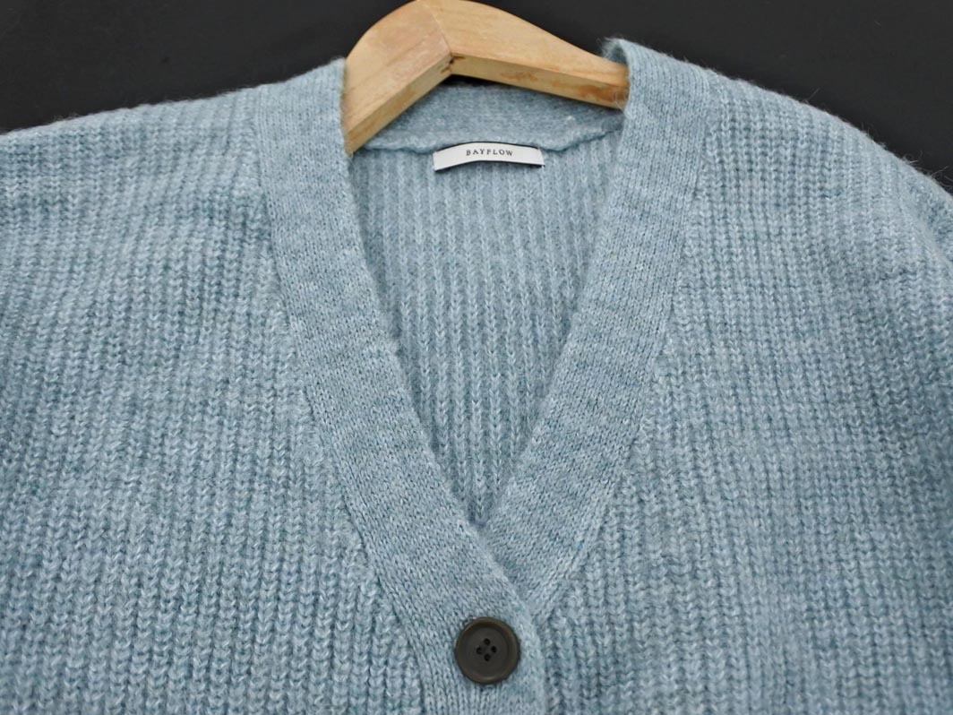 BAYFLOW ベイフロー オーバーサイズ カーディガン sizeF/青 ◇■ ☆ fjc8 レディース_画像4