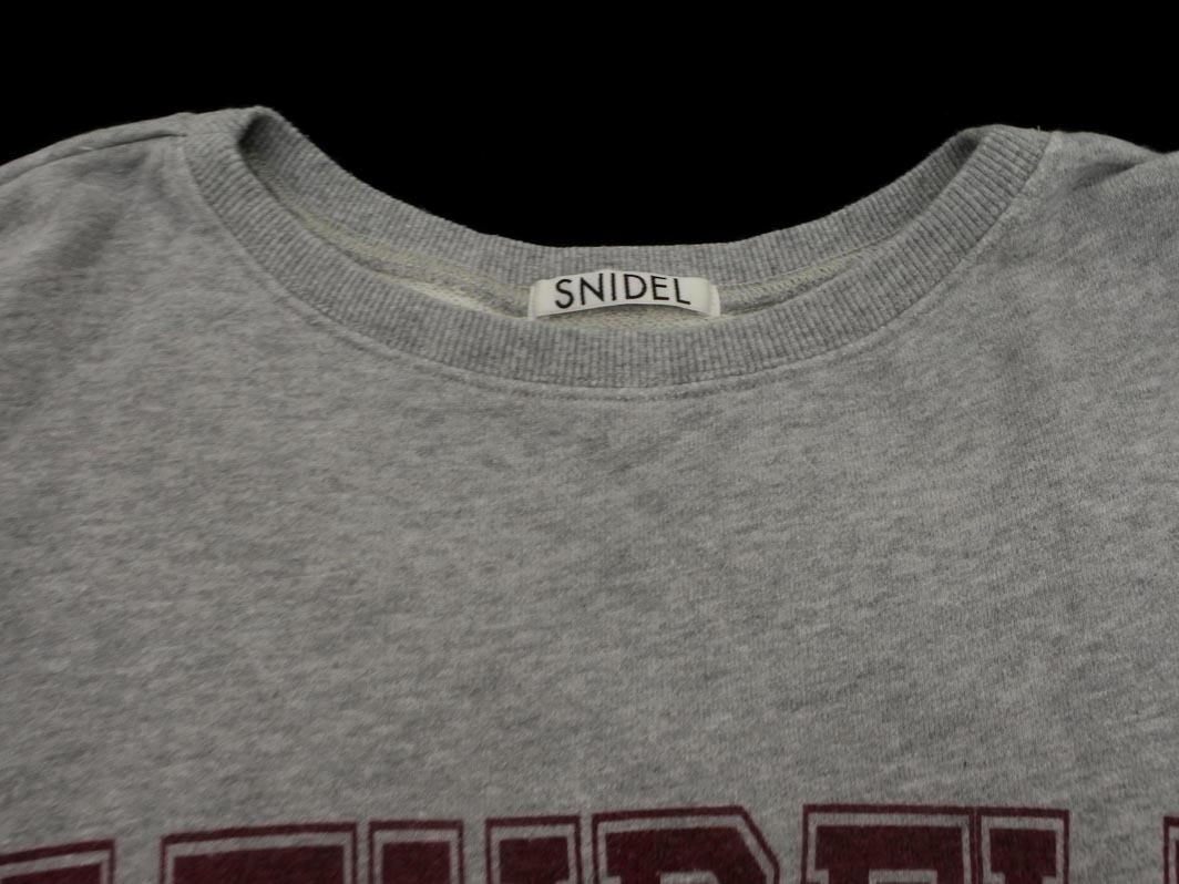 snidel スナイデル プリント トレーナー スウェット sizeONE/グレー ◇■ ☆ fjc8 レディース_画像3