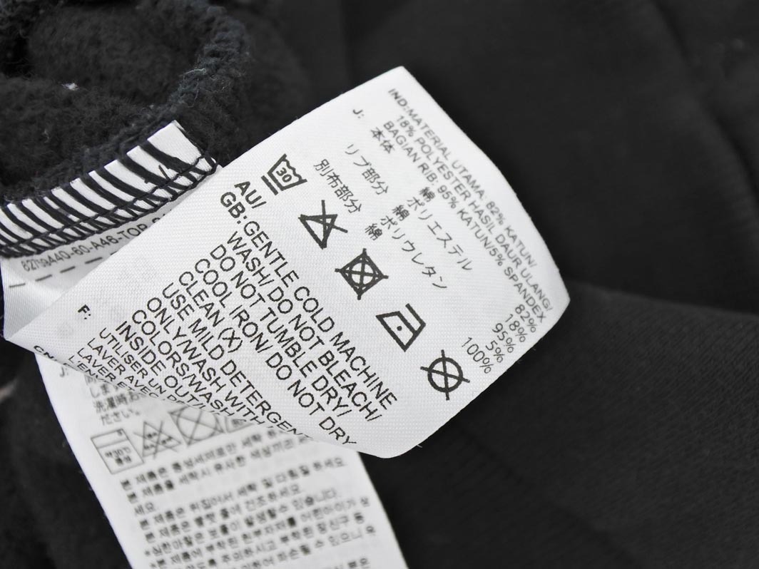 adidas アディダス 裏起毛 スリーブ トレーナー スウェット sizeM/黒 ◇■ ☆ fjc8 レディース_画像6