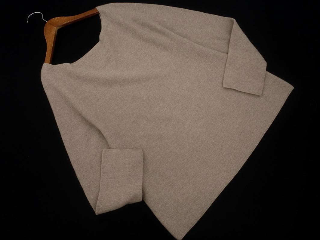 SHIPS シップス ウール100% ボートネック ニット セーター ベージュ ◇■ ☆ fjc8 レディース_画像1