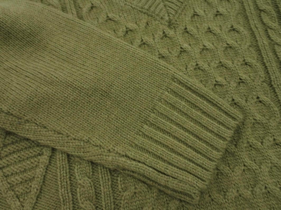 Rope Picnic ロペピクニック Vネック ケーブル編み ニット セーター size38/カーキ ◇■ ☆ fjc8 レディース_画像3