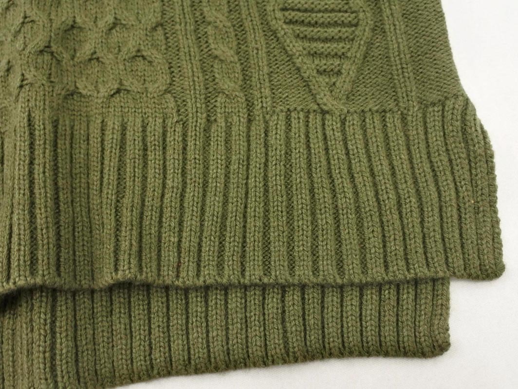 Rope Picnic ロペピクニック Vネック ケーブル編み ニット セーター size38/カーキ ◇■ ☆ fjc8 レディース_画像4