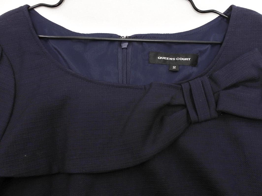QUEENS COURT クイーンズコート Iライン ワンピース size2/紺 ◇■ ☆ fjc8 レディース_画像5