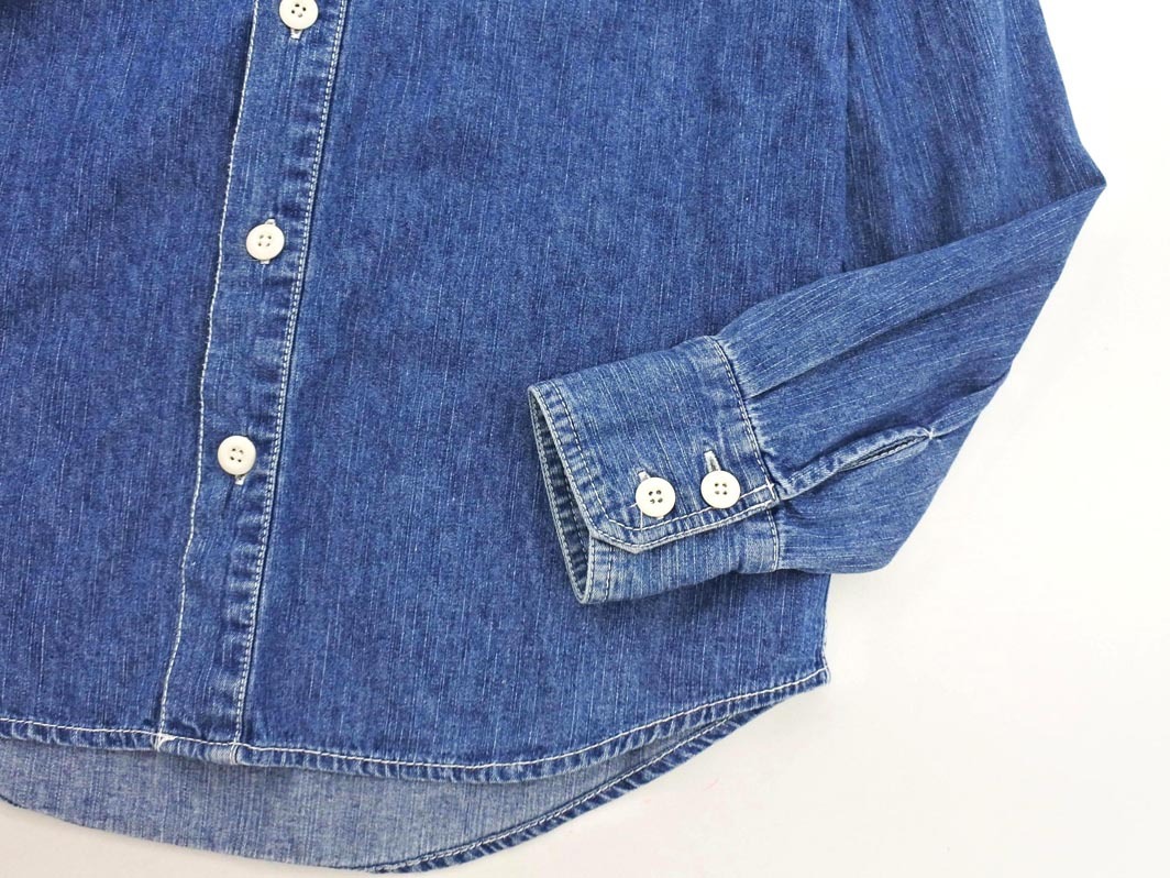 TOMMY HILFIGER トミーヒルフィガー ワッペン デニム シャツ sizeM/インディゴ ◇■ ☆ fjc8 メンズ_画像2