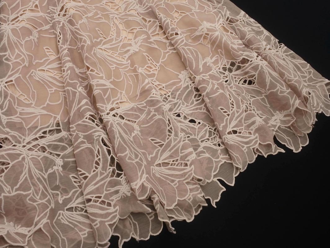 snidel スナイデル カットワークレース スカート size1/ピンクベージュ ■■ ☆ fjc8 レディース_画像3