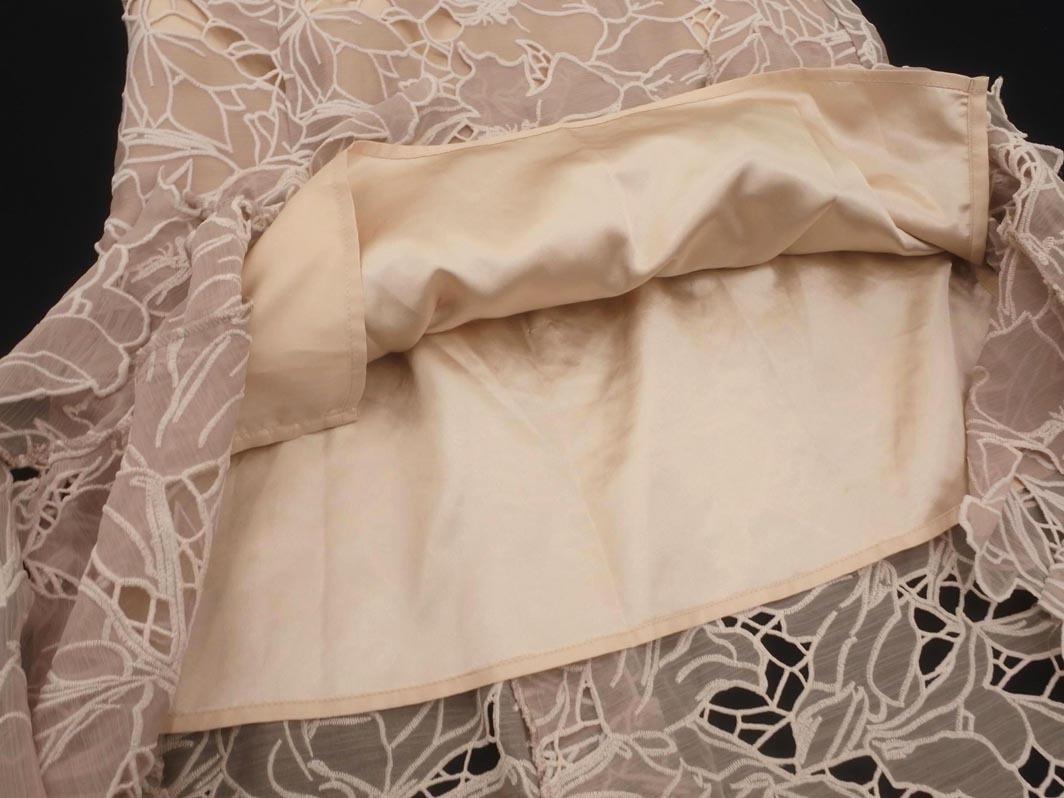 snidel スナイデル カットワークレース スカート size1/ピンクベージュ ■■ ☆ fjc8 レディース_画像4