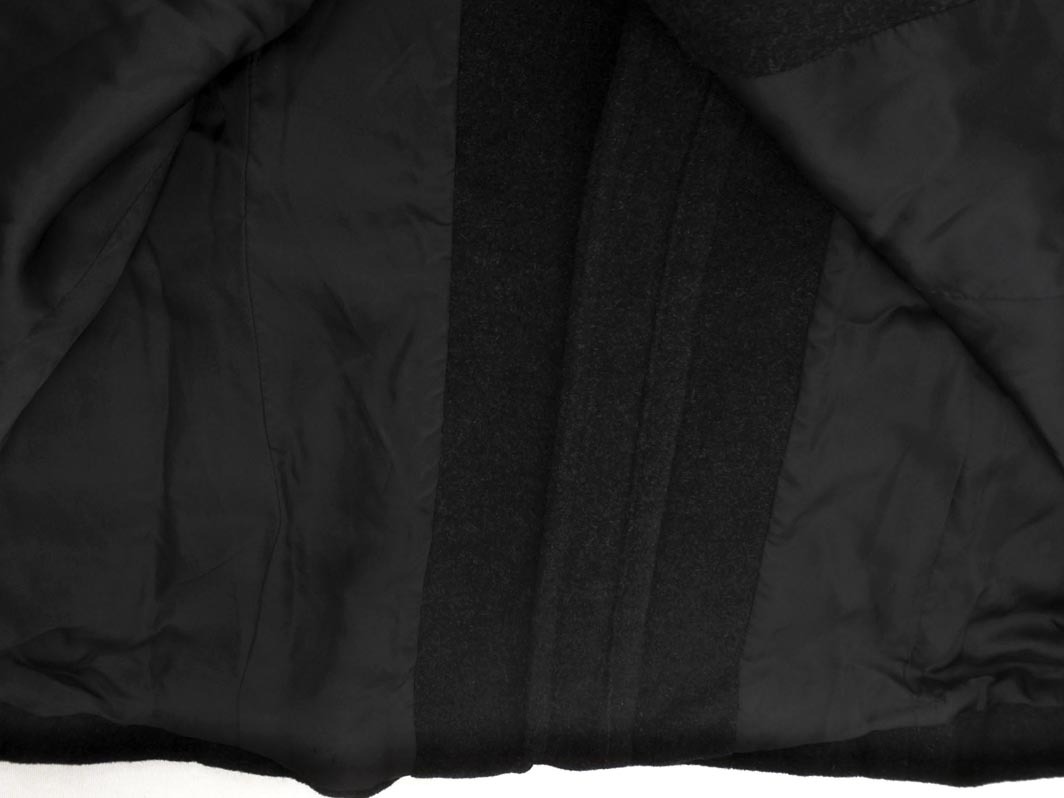 LAUTREAMONT ロートレアモン アンゴラ混 フーディ コート size2/黒 ◇■ ☆ fjc8 レディース_画像6