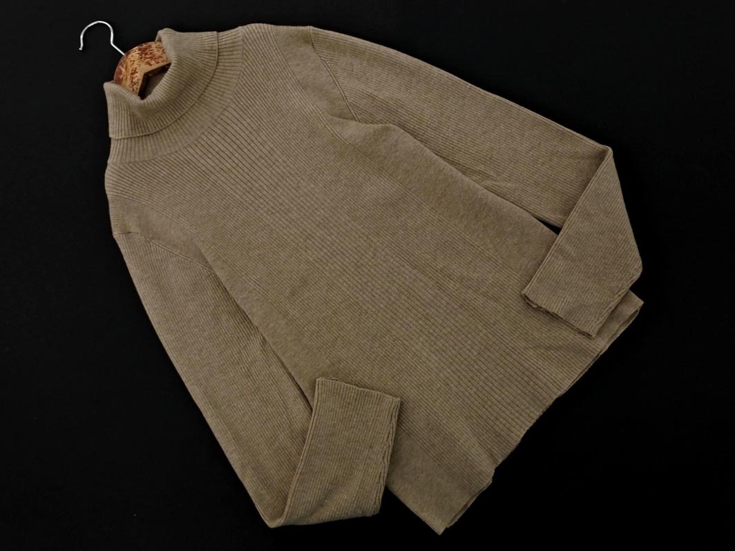 N. エヌ ナチュラルビューティーベーシック パールビーズ タートルネック ニット セーター sizeM/ベージュ ◇■ ☆ fjc9 レディース_画像1