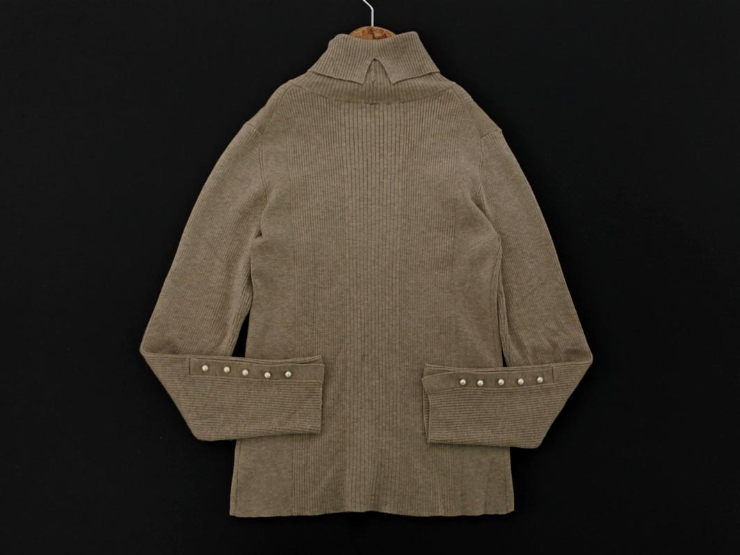 N. エヌ ナチュラルビューティーベーシック パールビーズ タートルネック ニット セーター sizeM/ベージュ ◇■ ☆ fjc9 レディース_画像4