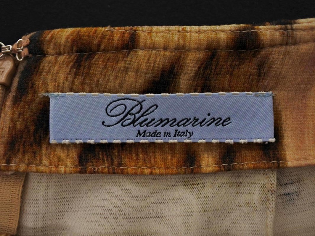 Blumarine ブルマリン ウール混 総柄 タイト スカート size38/ベージュ ◇■ ☆ fjc9 レディース_画像4