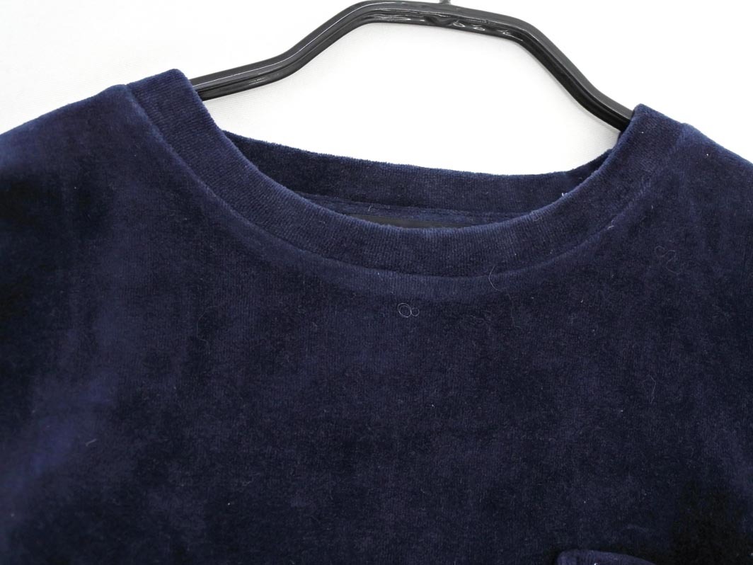 RAGEBLUE レイジブルー ベロア ポケット プルオーバー カットソー sizeS/紺 ◇■ ☆ fjc9 メンズ_画像4