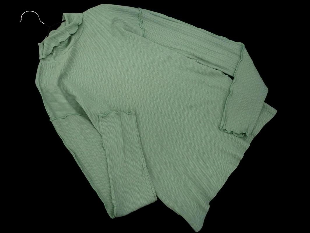 ネコポスOK LOWRYS FARM ローリーズファーム リブ タートルネック カットソー sizeF/ミント ◇■ ☆ fjc9 レディース_画像1